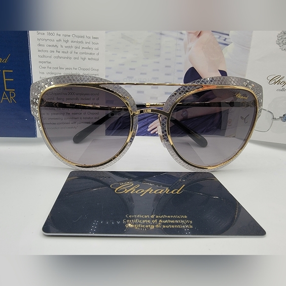 👑Chopard🏆 Limited  Edition🆙 Sunglasses Model SCHC42S 24K GP Plated‼️ - Picture 4 of 16